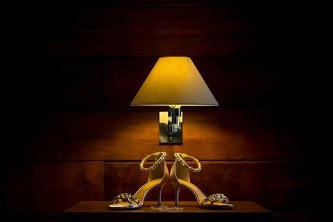 Foto do sapato da noiva'