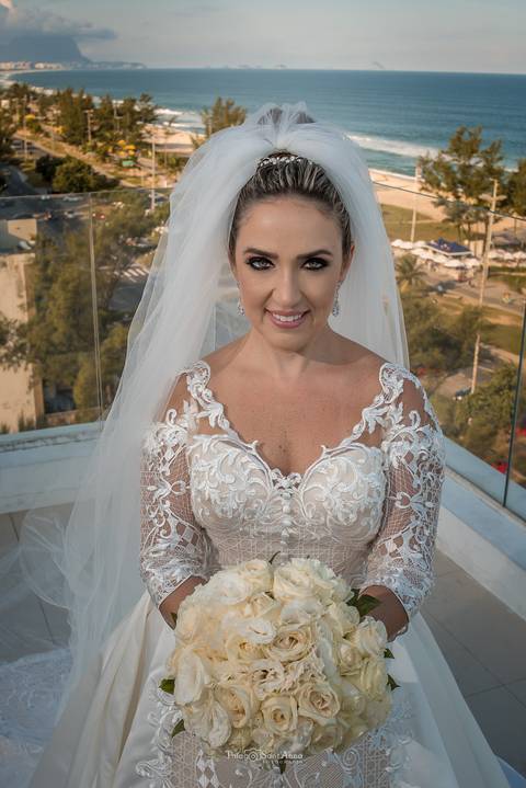 Noiva com olhos verdes.'