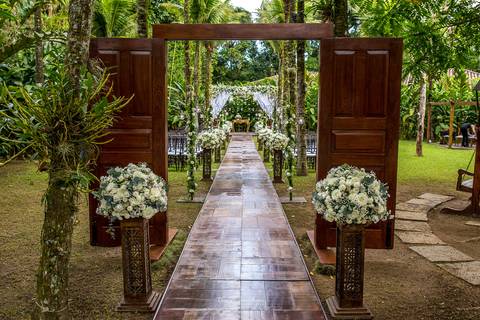 Entrada da cerimônia no Espaço Paradisus'