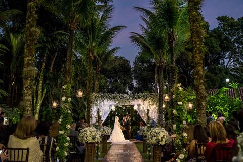 Visão da cerimônia no espaço paradisus'