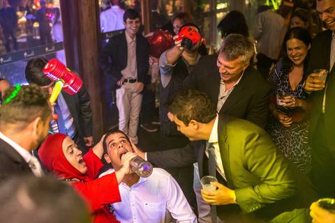 Anão do Chapolin na Pista de Dança no Espaço Paradisus'