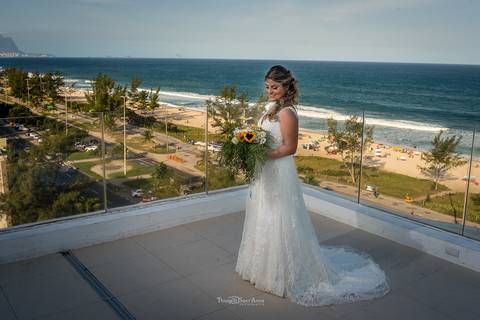 noiva vestido buque paisagem praia do recreio '