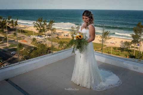 noiva vestido buque paisagem praia do recreio '