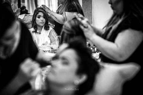 penteado da noiva cabelereira preto e branco'