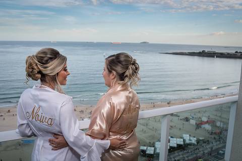 dia da noiva mãe paisagem praia'