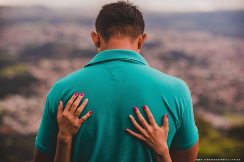 detalhes, mãos, natureza, abraço, lugar seguro '