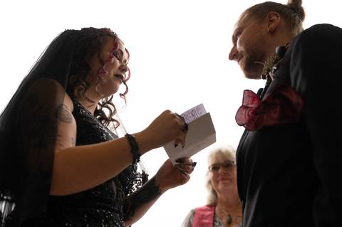 Halloween wedding
black wedding dress
wedding tattoo ring
fall wedding in CT
wedding venue with a lake in CT
Lake House Wolcott CT
wedding Bouquet with crystal
Wedding photography
wedding in October
Vanessa Trettel Photography
wedding at Lake House
'