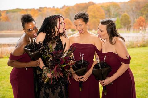 Halloween wedding
black wedding dress
wedding tattoo ring
fall wedding in CT
wedding venue with a lake in CT
Lake House Wolcott CT
wedding Bouquet with crystal
Wedding photography
wedding in October
Vanessa Trettel Photography
wedding at Lake House
'