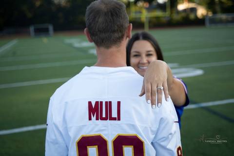 With a football cradled in his arms, Vinny gazes fondly at Amanda, their bond strengthened by shared passions amidst nature's autumnal splendor.
Best wedding Photographer in CT
Engagement photos ideas
Vanessa Trettel photography'