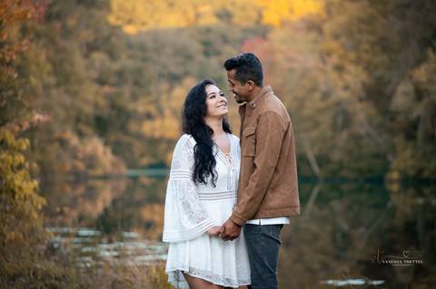 Bruna & Rogerio share a tender lakeside embrace, bathed in the golden glow of a Southford Fall afternoon, their love echoing amidst autumn's whispers.
Best wedding Photographer in CT
Vanessa Trettel photography
Engagement photography at Southford Fall CT'
