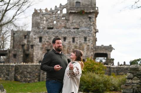 Amidst the golden leaves, Greg and Hunter share an intimate moment, their intertwined hands telling a love story at Gillette Castle State Park, CT.
Best wedding Photographer in CT
Vanessa Trettel photography
Engagement photography at Gillette Castle State'