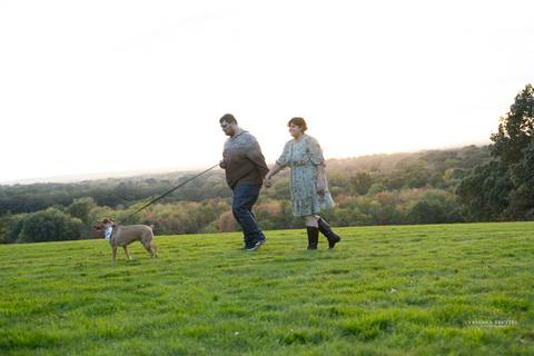 Wedding photographer CT, engagement session Wickham Park, Manchester CT, autumn engagement photos, outdoor engagement photography, dog-friendly engagement session, romantic engagement shoot, candid engagement photography, Vanessa Trettel photography'