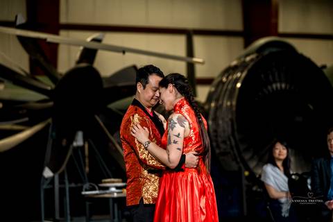 Capture your love story against CT's scenic backdrop. Stunning wedding photography awaits! Book your dream shoot.
New England Air Museum in Windsor Locks CT, Red wedding Dress, Chinese wedding, Best wedding Photographer in CT
Vanessa Trettel photography'
