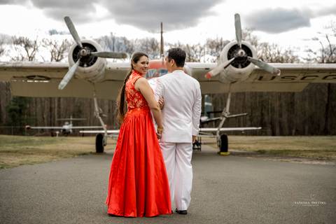 Capture your love story against CT's scenic backdrop. Stunning wedding photography awaits! Book your dream shoot.
New England Air Museum in Windsor Locks CT, Red wedding Dress, Chinese wedding, Best wedding Photographer in CT
Vanessa Trettel photography'