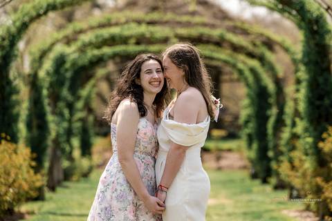 Amidst blooming tulips, Katie & Michaela's family gathers for a heartfelt celebration, their love radiating in each candid moment, beautifully preserved by the lens.
Gay Wedding
Lesbian wedding pictures
gay wedding photographer
Vanessa Trettel Photography'