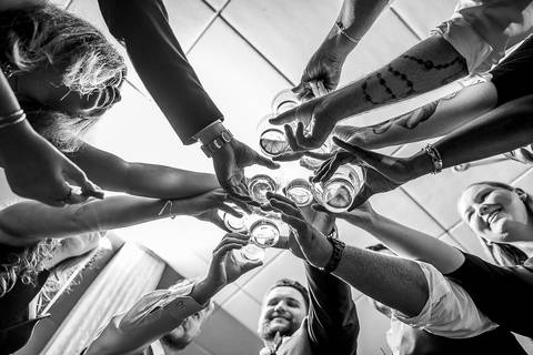 The dance floor is full of energy as guests celebrate with music, lights, and joyful dancing.
Cascade Fine Catering in Hamden, CT
Vanessa Trettel Photography'