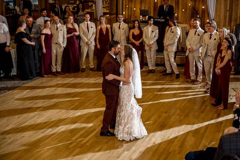 A romantic, candid moment of the bride and groom’s first dance at a September wedding in Middletown, CT.
Vanessa Trettel Photography
Wedding photo at Pavillion on Crystal Lake | Middletown - CT'