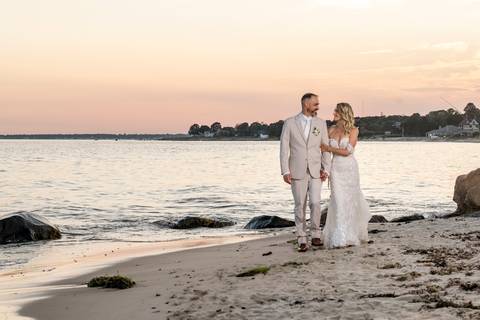 Walking into their future, hand-in-hand. So much love for these two! #Newlyweds #WeddingPhotos #EoliaMansion #Connecticut'