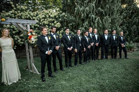 Emotional ceremony vows exchanged under the open sky, with rustic charm and heartfelt moments at Gastler Farm.'