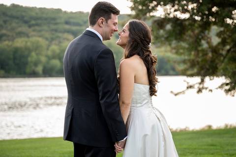 An artistic portrait captures them against the sunset, with dramatic light and shadows enhancing the mood.
Vanessa Trettel Photography'