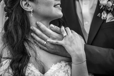 Guests mingling and celebrating the happy couple during the lively cocktail hour at the Aqua Turf Club. Fun New England wedding photography.'