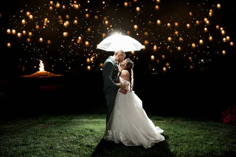 A dramatic ending! Stunning nighttime photo with off-camera flash to cap off an incredible Aqua Turf Club wedding. Goodnight, CT!'