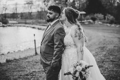 Editorial-style couple portrait at Nuzzo’s Farm by Vanessa Trettel, CT Wedding Photographer serving NY'