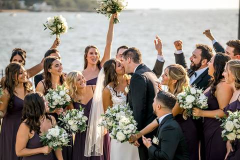 Candid beach vibes with the bridal party in Connecticut.
Vanessa Trettel Photography
Wedding photo at Anthony's Ocean View | New Haven CT '