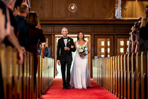Emotional moment of Alison entering the church with her father.
Vanessa Trettel Photography
Wedding photo at Anthony's Ocean View | New Haven CT '