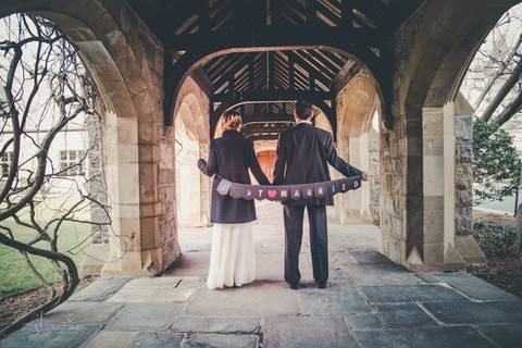 couple Wedding church just married photography'