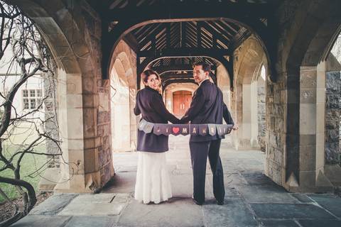 couple Wedding church just married photography'