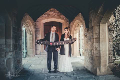 couple Wedding church just married photography'
