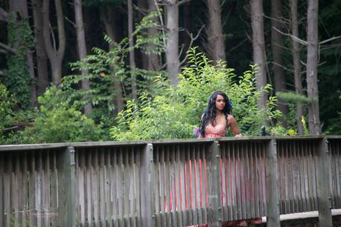 sweet 16 red dress black girl florest'