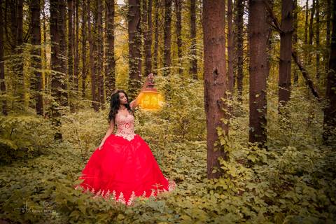 sweet 16 red dress black girl florest'