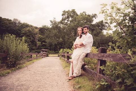 beach dress in the fall bride and groom'
