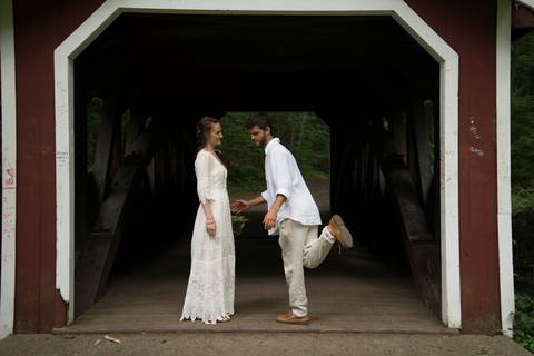 beach dress in the fall bride and groom'