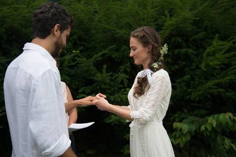 beach dress in the fall bride and groom'