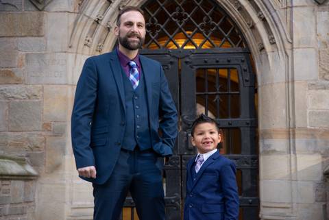 wedding New Haven Connecticut groom and bride and son '