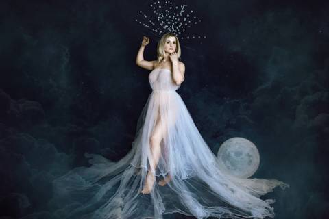 ensaio fotográfico com a lua'