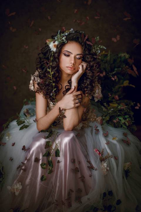 ensaio fotografico de fada em estudio'