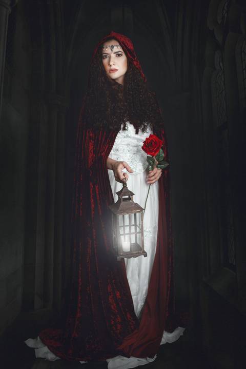 ensaio fotografico medieval em estudio'