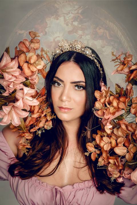 ensaio fotografico de fada em estudio'