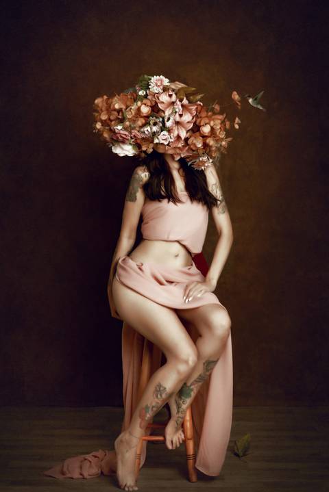 ensaio fotografico floral estudio'