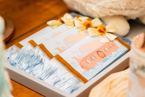 Papelaria  de luxo personalizada de festa infantil - Tema Arca de Noé '