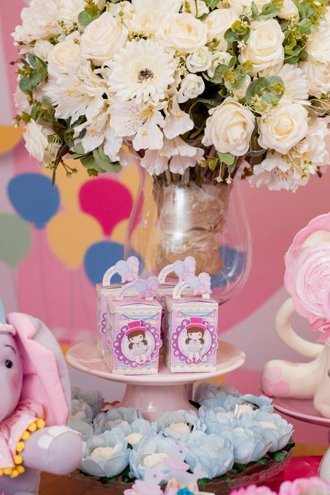 Papelaria personalizada de festa Infantil - Circo Rosa - Casa em Festa - RJ '