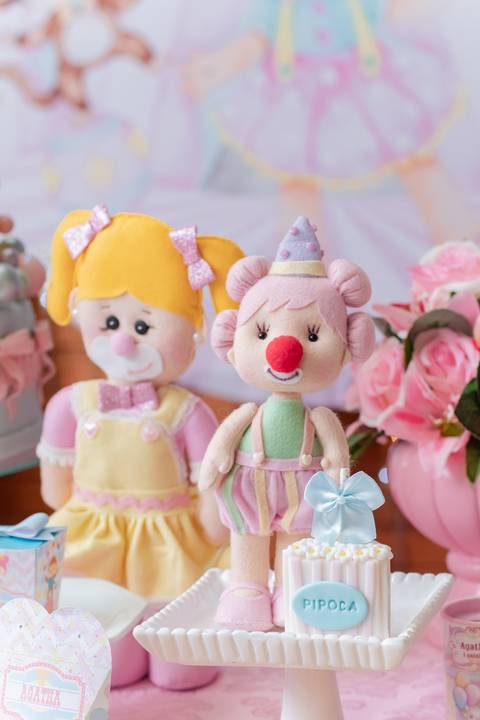 Doces de festa infantil circo rosa'