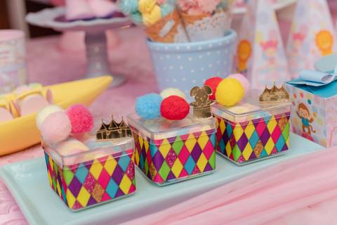 Brinde de festa infantil circo rosa - RJ'