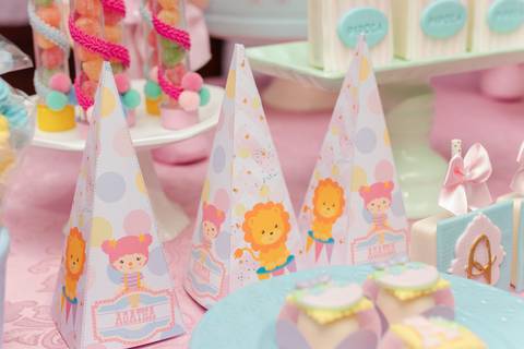 Papelaria festa infantil circo rosa - RJ'