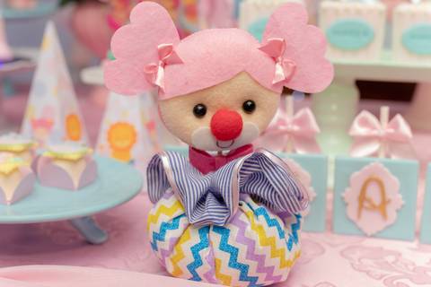 Brinde de festa infantil circo rosa - RJ'