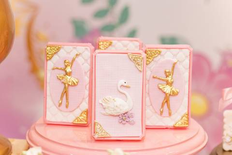 Doces personalizados de festa infantil - tema bailarina '